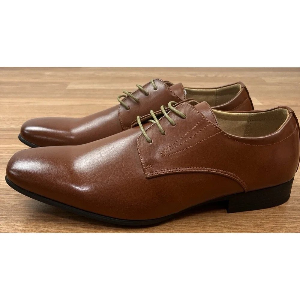 Bruno Marc Gordon Brown Dress Shoes Lace Up Men's Size 12 NEW